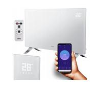 Chauffage par convecteur Design Appareil sur pied Radiateur 2400W Chauffage mural Chauffage électrique mobile LCD WiFi ; blanc