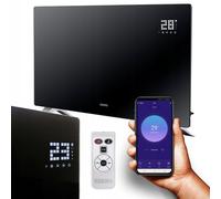 Chauffage par convecteur Design Appareil sur pied Radiateur 2400W Chauffage mural Chauffage électrique mobile LCD WiFi ; Noir