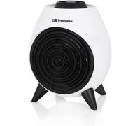 ORBEGOZO Chauffage FH 5037 Chauffage électrique avec thermostat réglable, 2 000 W de puissance, 2 positions de chaleur et fonction ventilateur d'air froid, 3600 W, 1 litre, 44 décibels, noir