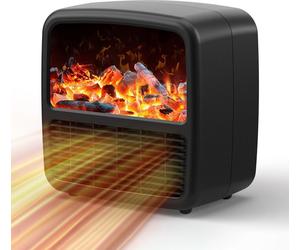 Chauffage portatif Ventilateur de chauffage électrique avec poignée, chauffage d'hiver pour le bureau et la deco pack