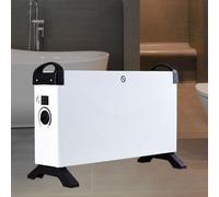 Chauffage Radiant Électrique Thermostat 3-Heizstufen Blanc Mobil Poignées