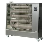 Chauffage Radiateur fioul mobile radiant infrarouge Pro 21 kW argent 220-1200 m³ - Idéal pour atelier et showroom MW Tools WD74IK