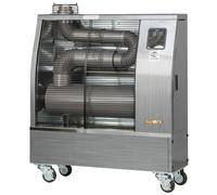 Chauffage Radiateur fioul professionnel mobile radiant infrarouge 10,4 kW motif en acier inoxydable 120-600 m³ Wifi Hipers WDP35IS