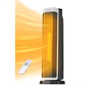 Chauffage soufflant électrique PELONIS 2000 W avec télécommande, chauffage rapide en 3 secondes et mode ECO, oscillation à 75°, thermostat réglable (5-35 °C), minuterie 8 h, chauffage céramique silenc