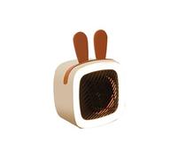 Chauffage soufflant Mini Portable Electrique avec lumière pour la maison / le bureau-blanc