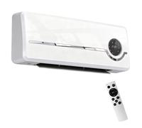 Chauffage soufflant mural 2000 W en céramique avec télécommande 2 modes et écran LED pour salle de bain chambre et bureau