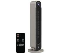 Chauffage soufflant oscillant 1100/2200 W - mini radiateur céramique PTC - télécommande incluse - chauffage d'appoint gris noir G