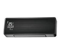 PUR LINE | Radiateur split céramique avec Wi-Fi et façade en verre noir | Radiateur split avec contrôle intelligent et design élégant