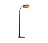 Chauffage sur pied 2000 W électrique IP65 résistant aux intempéries Barbecue chauffant Ø 44 cm Hauteur 223 cm Design élégant noir doré Pied stable