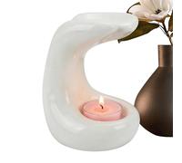 Chauffe-bougie chauffe-plat - Motif palmiers - Diffuseur de en céramique - Pour chambre à coucher, bureau, cuisine, table basse, pendaison de crémaillère, femme, mère, sœur, petite amie