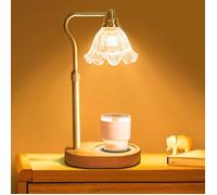 Chauffe-bougie - Lampe de table - Brûleur de parfum - Brûleur d'huile - Lampe chauffe-bougie - Avec minuterie et réglage de la