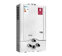 Chauffe-eau à Gaz 12LPM,Chauffe-eau Instantané 24KW GPL | Pression d'Eau de Départ Très Faible de 0,2 bar, pour la Maison, la Caravane, les Cabines, Fonctionne au Butane et Propane