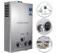 Chauffe-eau à Gaz 16LPM, Chauffe eau instantané, LPG Propane Butane 32KW Inoxydable Pression d'eau Ultra basse disponible Convient pour la Famille, Camping-car