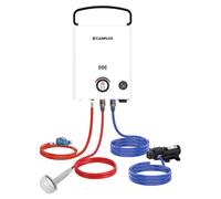 CAMPLUX First 5 Litres Chauffe-Eau à Gaz avec Pompe, LPG, 50mbar, Poignée Réglable, pour Douche Extérieure, Camping, F5 Pro-DE