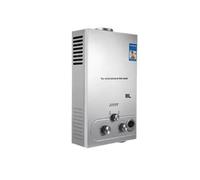 Chauffe-eau à gaz, chauffage instantané sans réservoir, rendement énergétique de 16 kW, affichage de la température par LED, 8 l