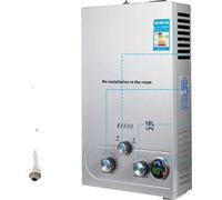 Chauffe-eau au GPL 8 L, eau chaude instantanée, kit de chaudière antirouille en acier inoxydable, protection multi-niveaux, 8 L