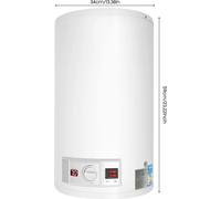 Chauffe-eau électrique 35 l - DSZF-50 - 2000 W - Chauffage rapide - Avec kit de douche - Température réglable de 25 à 75 °C - Montage mural - Prise européenne - Blanc