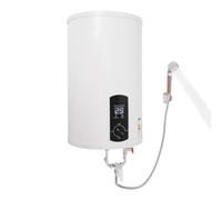 Chauffe-eau électrique 35L 2000W mural, affichage LED, 220V, IPX4, blanc | Cuve émaillée et inox, sécurités anti-sec et surpression,LED 35-75°C,maintien éco 75°C,douchette et flexibles inclus