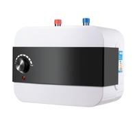 Chauffe-eau électrique 6 L 220 V peut être monté au mur ou au sol pour camping-car, cuisine, chariot de cuisine (blanc)