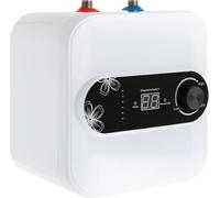 Chauffe-eau électrique - 8 L - Écran LED - 1500 W 220 V - Sortie par le haut - Montage mural - 27,9 × 26,5 × 28 cm - Blanc