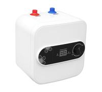 Chauffe-Eau Électrique 8L 1500W, Petit Réservoir Eau Chaude Mural | Chauffage Rapide 30-65°C, Écran LED, Sous Évier Cuisine Salle de Bain, Blanc, 27.9x26.5x28cm