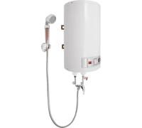 Chauffe-eau électrique - Avec kit de douche - 35 l - 2000 W - 220 V - Montage mural vertical - 59×34 cm - Blanc