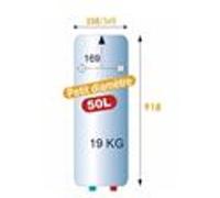 Chauffe-eau électrique vertical mural DURALIS 50 L ACI hybride THERMOR 241057