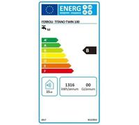 Chauffe-eau électrique TITANO TWIN 100L - Plat - Multiposition - Blanc