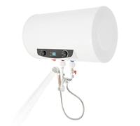 Chauffe-eau électrique horizontal 120 l - 2000 W avec écran LED, thermostat réglable 35 à 75 °C, montage mural, IPX4, protection contre les fuites, douchette et système de filtration inclus