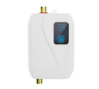 Chauffe-eau électrique instantané 220 V 3500 W - Mini chauffe-eau sans réservoir - Nettoyage avec écran LCD - Pour douche, salle de bain, cuisine, lavage - Prise européenne