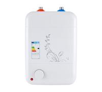Chauffe-eau électrique instantané, 7 l, petit réservoir résistant à la pression, chauffe-eau électrique, stockage sous évier avec voyant lumineux, coins arrondis, pour salon, appartement, salle de