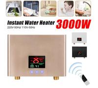 Chauffe-eau électrique instantané MOOHOP - 5500W - Corps chauffant en fonte d'aluminium - Télécommande