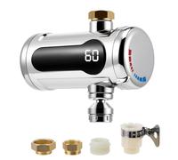 Chauffe-eau électrique instantané pour robinet - 3000W, Eau chaude instantanée, Écran de température LED, IPX4, In daptateur pour cuisine, salle de bain, jardin et caravane (230V) (Style A)