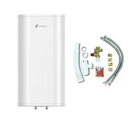 Chauffe Eau Electrique Plat Mural Multipositions Valorie Sannover 100 Litres + Kit d'Installation Complet NF