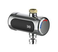 Chauffe-eau électrique pour robinet - 3000W, eau chaude instantanée, affichage LED de température, IPX4, adaptateur inclus pour cuisine, salle de bain, jardin et caravane (230V) (Style C)