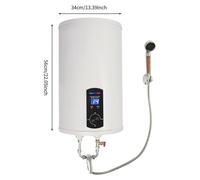 Chauffe-eau électrique - Réservoir de 30 L - Prise européenne 220 V - Indice de protection IPX4 - Thermostat 25–75 °C - Réservoir intérieur émaillé - Blanc