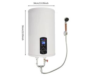 Chauffe-eau électrique - Réservoir de 30 L - Prise européenne 220 V - Indice de protection IPX4 - Thermostat 25–75 °C - Réservoir intérieur émaillé - Blanc