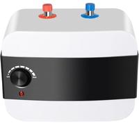 Chauffe-eau électrique résistant à la pression - Température réglable IPX4 - Blanc et noir - 6 l - 1500 W - Pour cuisine, salle de bain, WC d'invités - Rangement sous table - 6 l