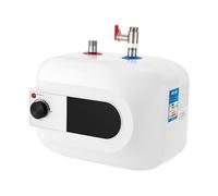 Chauffe-eau électrique sous table, 6 l, résistant à la pression, mini chauffe-eau avec thermostat réglable, réservoir intérieur en acier inoxydable, IPX4, petit réservoir d'eau chaude pour cuisine