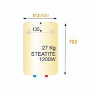 Chauffe-eau électrique vertical mural STÉATIS 100 L THERMOR 251177