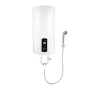 Chauffe-eau électrique vertical 50 l 2000 W | Chauffe-eau mural avec affichage numérique de la température de 25 à 75 °C, protection contre les fuites IPX4, pour douche