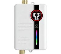 Chauffe-eau électriques 220V 3500W, Chauffe-eau électrique sans réservoir | Petit chauffe-eau instantané électrique économie d'eau Avec écran numérique, Pour cuisine, salle de bain, lavage