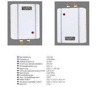 Chauffe-eau instantané Mini Thermoflow Elex 3,5 kW
