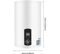Chauffe-eau - Élément chauffant - 2000 W 220 V - Tube chauffant en acier inoxydable - Pièce de rechange - Blanc