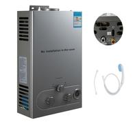 Chauffe Eau Gaz 6L Chauffe Eau à Gaz Instantané 12KW LPG écran LED Mode été/hiver Mural sans réservoir Pour camping caravane