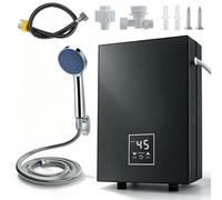 Chauffe-eau instantané 5500 W, mini-chauffe-eau, plage de température 30-55 °C, indice de protection IPX4, couleur noire