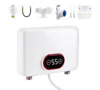 Chauffe-eau instantané 5500W, 220V, modèle compact, à installer sous l'évier, avec éclairage LED, indice de protection IPX4