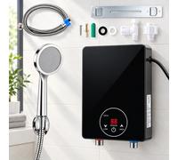 Chauffe-eau instantané 6000 W, écran LED, plage de température 30–55 °C, indice de protection IPX4, modèle compact