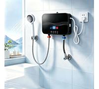 Chauffe-eau instantané 6000 W, écran tactile LED, disjoncteur différentiel, mini-chauffe-eau