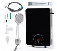 Chauffe-eau instantané 6000 W, modèle compact, avec indicateur LED, plage de température de 30 à 55 °C, indice de protection IPX4